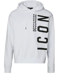 DSquared² - Hoodie Large Icon Logo Cotton - Lyst