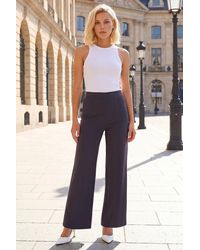 Roman - Petite Wide Leg Ponte Stretch Trouser - Lyst