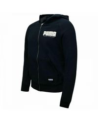 PUMA - Graphic Logo Long Sleee Zip Up Hooded Track Jacket 580972 51 - Lyst