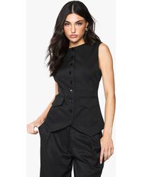 Boohoo - Contrast Button Longline Fitted Tailored Waistcoat - Lyst