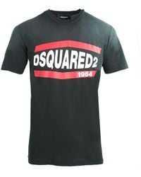 DSquared² - 1964 Cool Fit Vervaagd Zwart T-shirt - Lyst