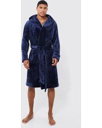 BoohooMAN - Hooded Bathrobe/Robe - Lyst