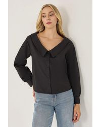 Hiccup - Straight Fit Collar Detail Shirt - Lyst