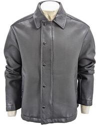 DIESEL - J-Dinos Biker Jacket Collared Winter Shirt - Lyst