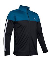 Under Armour - Sportstyle Pique Jacket Zip Up Track Top 1313204 417 - Lyst