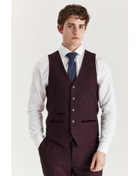 Paul Andrew - Wine Suit Waistcoat Prince Of Wales Formal - Lyst