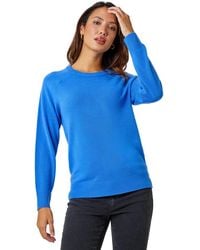 Roman - Plain Soft Crew Neck Jumper - Lyst