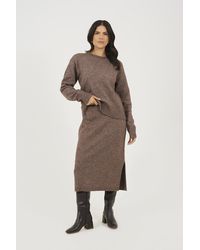 Brave Soul - Knitted Jumper And Midi Skirt Set - Lyst
