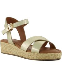 Dune - Ladies Wf Linnie Wide Fit Woven Flatform Sandals Wf - Lyst