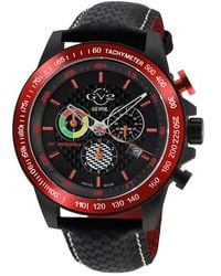 Gv2 - Scuderia Dial Leather Chronograph Date Watch - Lyst