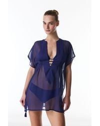 Penti - Mini Woven Beach Kaftan With Tassel - Lyst