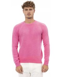 Alpha Studio - Langarmeliger Pullover Mit Rundhalsausschnitt - Lyst