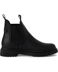 Tamaris - Damen Klassische Chelsea-Stiefeletten Aus Schwarzem Leder - Lyst