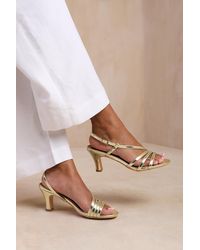 Where's That From - Wheres 'Mykonos' Wide Fit Mutli Strap Slingback Low Block Heel - Lyst