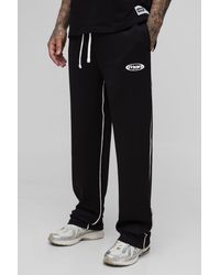 BoohooMAN - Tall Tricot Print Oversized Joggers - Lyst