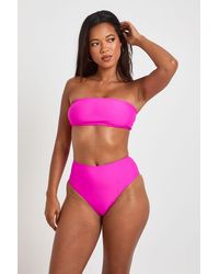 Boohoo - Essentials Detachable Strap Bandeau Bikini Top - Lyst