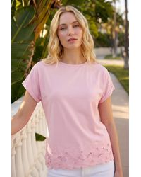 Roman - Cut Out Hem Stretch Top - Lyst