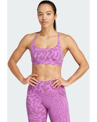 adidas Originals - All Me Light-Support Allover Print Bra - Lyst