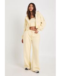 Boohoo - Deep Hem Crop Top 3 Piece Hooded Tracksuit - Lyst