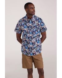 Mountain Warehouse - Tropical Printed Short Sleeve Shirt 100% Cotton Chest Pocket Holiday Top - Lyst