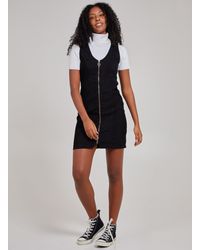 Pink Vanilla - Zip Through Corduroy Dress - Lyst