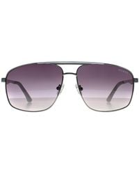 Guess - Aviator Shiny Light Nickeltin Gradient Go00063 Metal - Lyst
