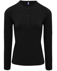 PREMIER - Ladies Long John Plain Roll Sleeve T-Shirt - Lyst