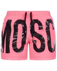 Moschino - Brand Print Logo Short Swim Shorts - Lyst