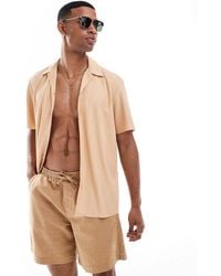 Only & Sons - Plisse Revere Collar Shirt - Lyst