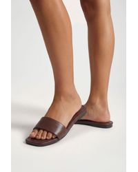 Boohoo - Square Toe Basic Sliders - Lyst