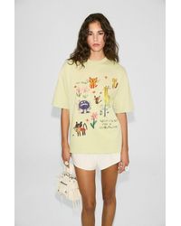 Grimelange - Oversized Printed Embroidered T-Shirt - Lyst