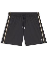 BOSS - Solid Patterned Iconic Swim Trunk - Lyst