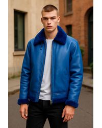 Infinity Leather - B3 Bomber Raf Aviator Sheepskin Jacket -Wyndham - Lyst