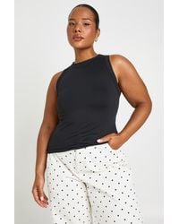 Boohoo - Plus Super Soft Touch Racer Vest - Lyst