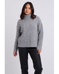 Urban Bliss - Cable Roll Neck Jumper - Lyst
