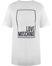 Moschino - Love Box Logo T-Shirt Cotton - Lyst