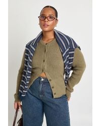 Boohoo - Plus Cinched Button Down Soft Cardigan - Lyst