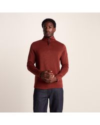 TOG24 - Pearson Knitlook Quarter Zip Fleece Clay Marl - Lyst