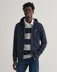 GANT - Reg Hied Fu Zip Weathirt An - Lyst