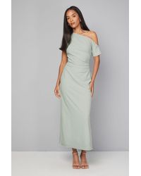 Wallis - Jersey Crepe One Shoulder Maxi Dress - Lyst