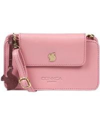 Conkca - 'Little Wonder' Blush Leather Cross Body Clutch Bag - Lyst