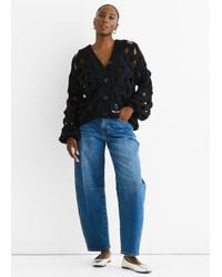 Gini London - Hollow Chunky Knit Cardigan - Lyst