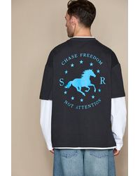 Grimelange - Oversized Crew Neck Printed T-Shirt - Lyst