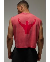 BoohooMAN - One More Rep Washed Oversized Boxy Tank - Lyst