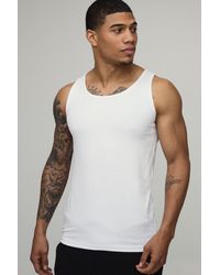 BoohooMAN - Basic Muscle Fit Vest - Lyst