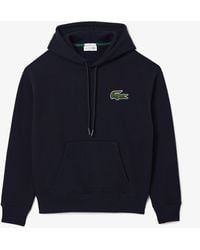 Lacoste - Loose Fit Fleece Hoodie - Lyst