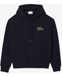 Lacoste - Loose Fit Fleece Hoodie - Lyst