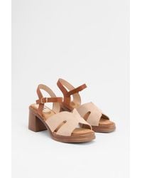 Good for the Sole - Temi Faux Suede Open Toe High Heeled Sandals - Lyst