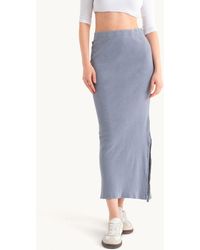 Hiccup - Mid Rise Elastic Waist Basic Midi Skirt - Lyst