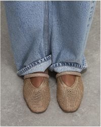 River Island - Rose Crochet Flat Ballet Pumps - Lyst